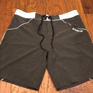 Men’s size 34 gray and mint gym/board shorts